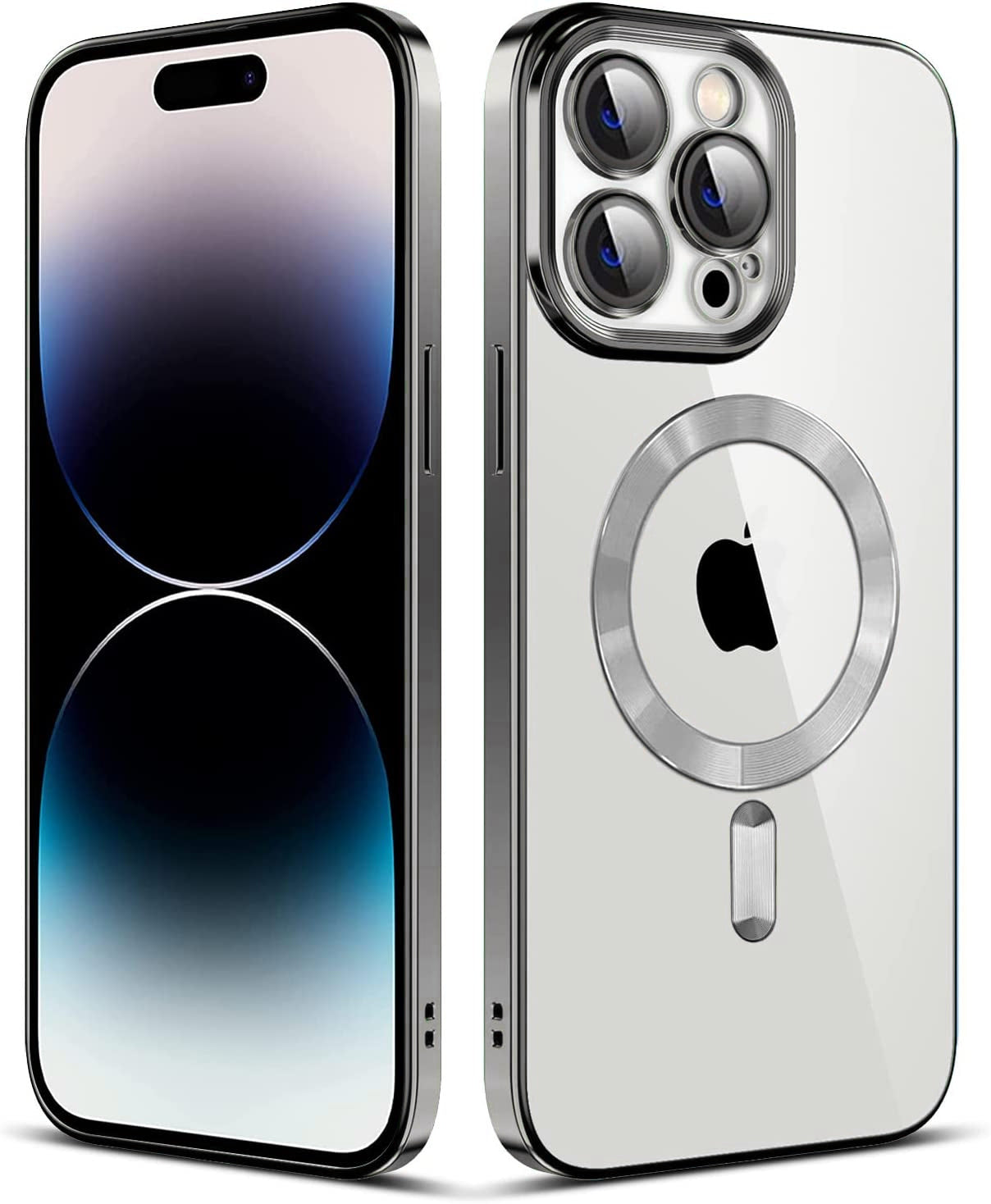 Silver Soft TPU Case with Magnetic Compatibility for iPhone 12 6.1