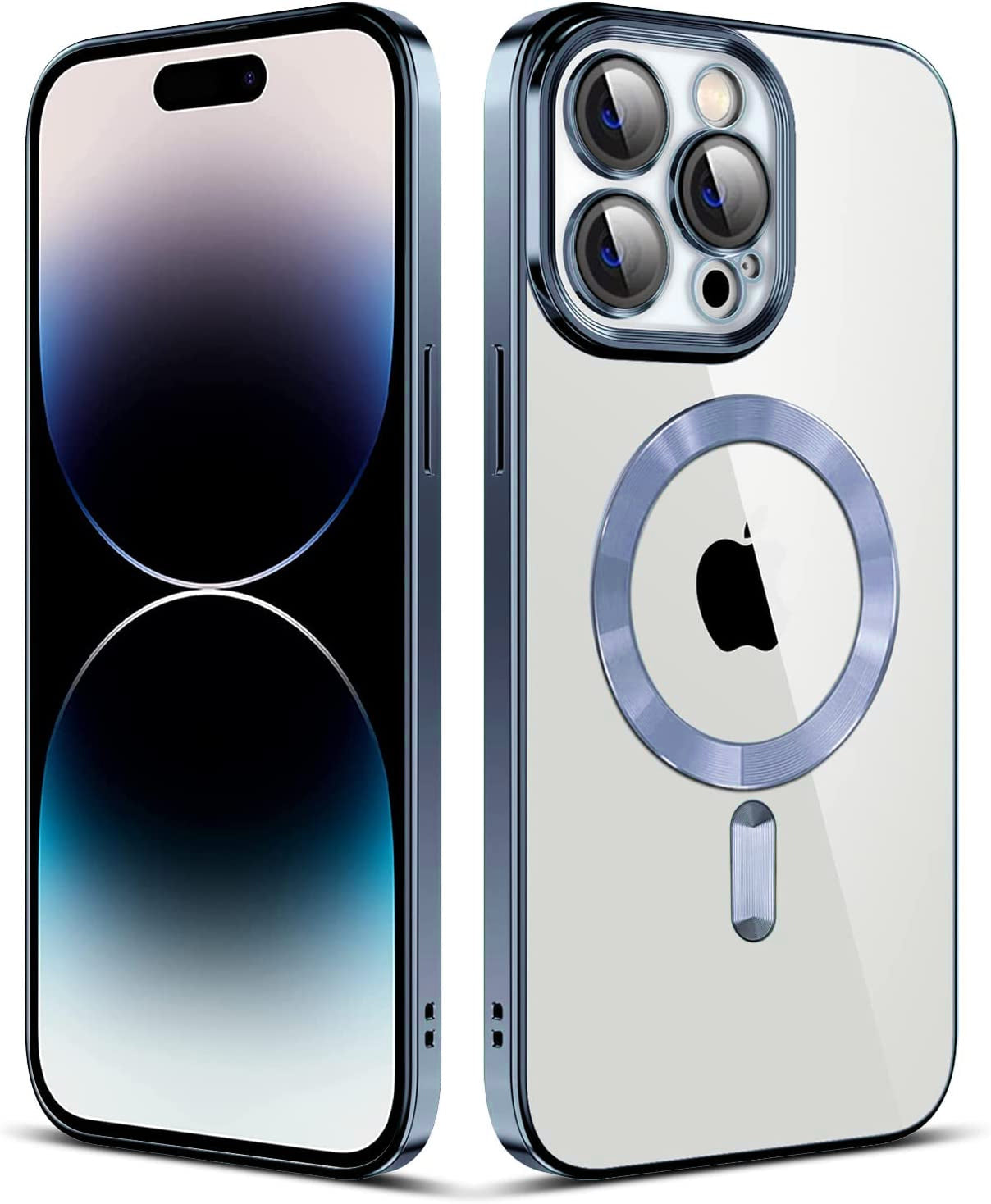 Light Blue Soft TPU Case with Magnetic Compatibility for iPhone 13 Pro Max