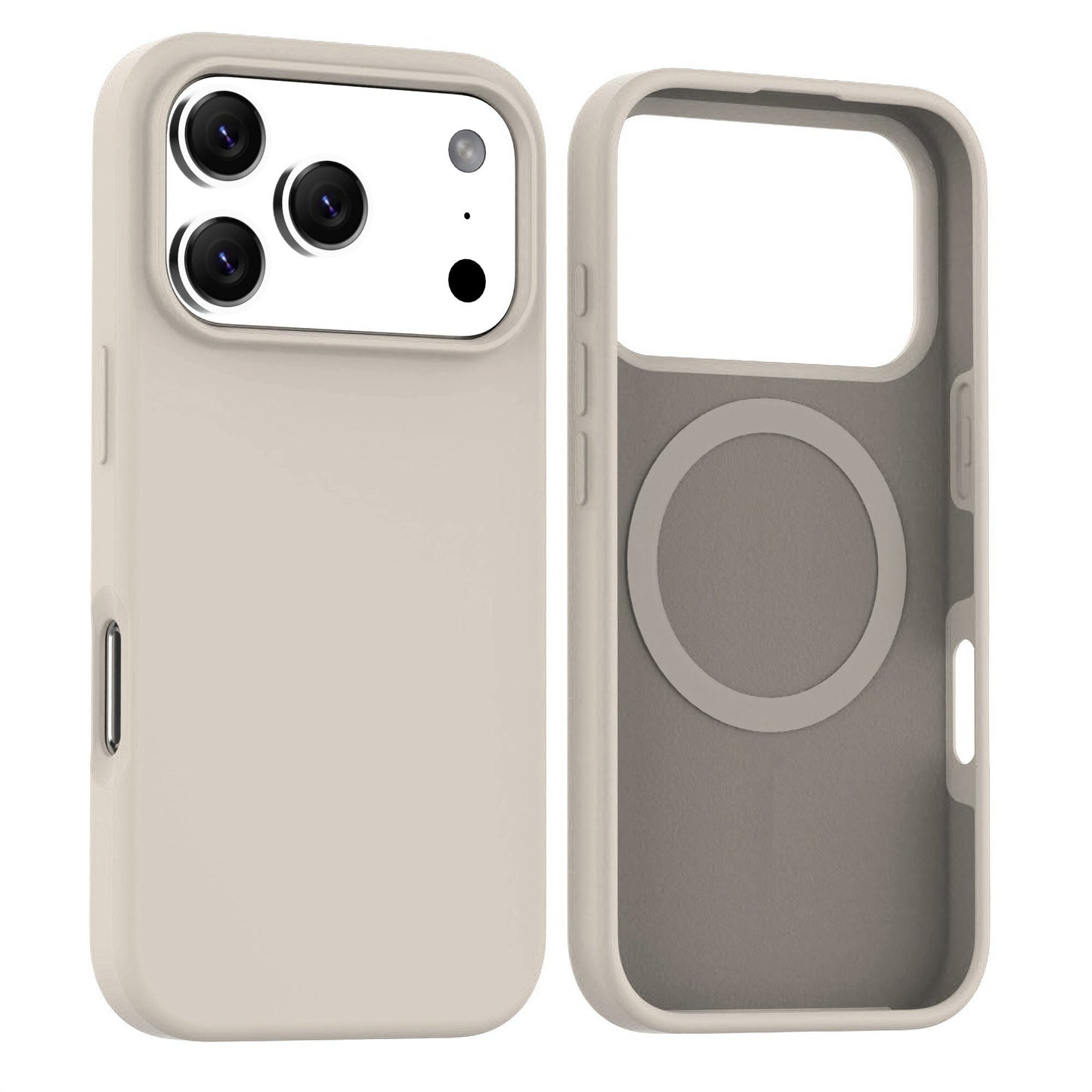 Titanium Soft Magnetic Silicone Case for iPhone 17 Pro