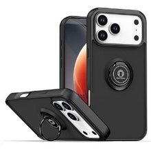 Black TPU Frame Case with Ring for iPhone 17 Pro