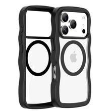 Black Clear Wave Case for iPhone 15 Pro