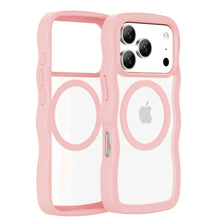 Pink Clear Wave Case for iPhone 15 Pro Max