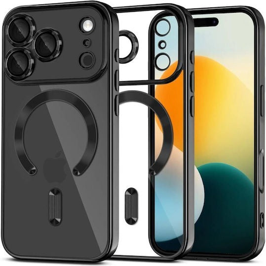 Black Soft TPU Case with Magnetic Compatibility for iPhone 17 Pro