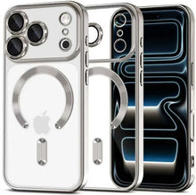 Silver Soft TPU Case with Magnetic Compatibility for iPhone 17 Pro