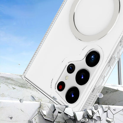 Clear Kickstand with Magnetic Compatibility for Samsung Galaxy S25 with package