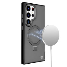 Black Frosted Kickstand with Magnetic Compatibility with Package for Samsung Galaxy S24 Plus