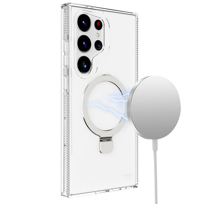 Clear Kickstand with Magnetic Compatibility for Samsung Galaxy S25 Plus with package