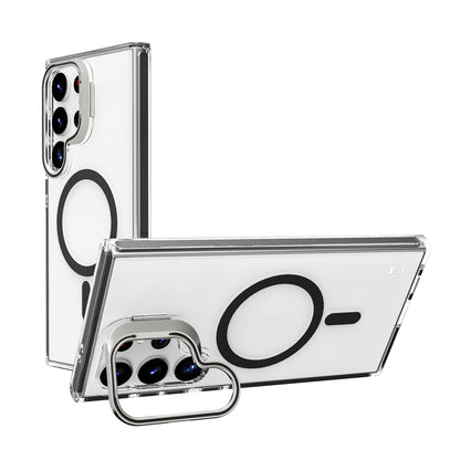 Black Camera Kickstand Case with Magnetic Compatibility for Samsung Galaxy S23 Ultra with package