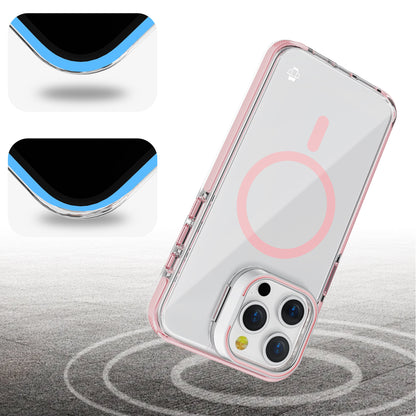 Pink Camera Kickstand Case with Magnetic Compatibility for iPhone 13 Pro